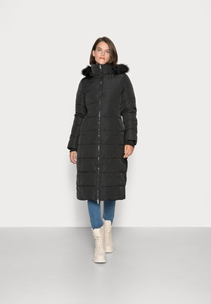 Manteaux Anna Field LONG PUFFER WITH HOOD Noir Femme | BID-2312619